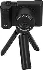 Kids Digital Video Camera, 12MP Dual Lens 1080P Camera, Screen, Tripod, Electronic Stabilization for Boys Girls Birthday, Kids Selfie Camera 1080P (Black)