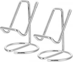 Angoily 2pcs Metal Phone Holders Card Display Stand for Thick Silver Business Cards Creative Cellphone Holder Storage Bracket Desktop Ornament Business Rack