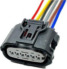 6 Pin TS 025 Auto Accelerator Pedal Electronic Connector Harness MAF Reversing Radar Plug Compatible With Toy~ta Ma~da 6189-7100(6P Female,5Pcs with 15cm 18AWG)