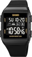 CARLIEN Mens Sports Multifunction Stopwatch Square 50M Waterproof Watch for Men Military Alarm LED Display Luminous Calendar Week Digital Electronic Casual Wristwatches