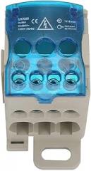UKK-80A Block Rail Type Distribution Box Din Rail Terminal Block Electric Wire Connector Universal Power Junction Box