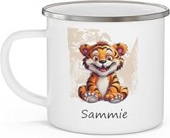 Cute Camping Office Home Milk Cup (Size : 301-400ml, Color : Red)