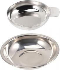 iplusmile 2pcs Stainless Steel Jewelry Scale Trays for Electronic Balance Smooth Rounded Edges Pointed Mouth for Easy Pouring Multi Use Weighting Tool for Gems Powder and Liquid Measurement