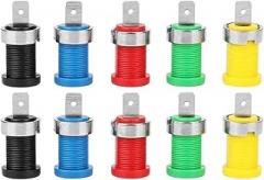 Banana Socket 4.0mm Jack Panel Mounting Test Probes Set of 10 Colors for Electronics Workshop
