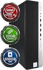 HP EliteDesk 800G4 Desktop Computer | Hexa Core Intel i5 (3.2) | 32GB DDR4 RAM | 500GB SSD Solid State | Windows 11 | Home or Office PC (Renewed)