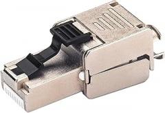 Cat6A Ethernet Tool-Free Connector Short Plug Gigabit Shielded Network for AP Wall Plate(Cat6A)