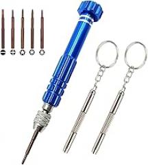 ESINAM 5-in-1 Screwdriver Set Multifunctional Eyeglass Repair Mini Screwdriver & 3-in-1 Mini Keychain Screwdriver Portable & Suitable for Most Laptops Phones Glasses Electronics Jewelry BLUE