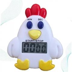 PRETYZOOM Kitchen Countdown Timer with Magnetic Backing Electronic Timer for Cooking and Baking Adorable Chicken Design for Students and Home Use Battery Included