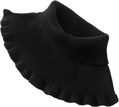 Milisten Winter Wool Blend Elastic Neck Protector for Men and Women, Warm Knitted Neck Sleeve with High Collar for Cold Weather Daily Use