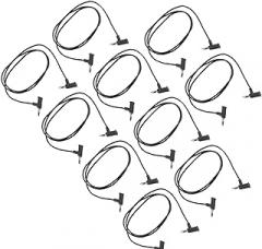 J.70007 10 Sets Banana Test, Banana Plug Test Cable Banana Test 4mm Banana Socket 30VAC 60VDC 19A Multimeter Accessory Set Electronic Repair Connecting Cable (Black)