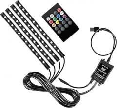 48 LED Car Interior Ambient Foot Light with USpB Wirreless Controller Control Auto RGB Atmosphere Decorative Lamps New 2026 High for Reliable Electronic Component, Precision, Stable Performance