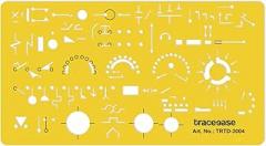 Traceease Electrical Schematic Drafting Stencil with Circuit Symbols, Switch Diagrams, Connector Marks, Directional Arrows & Control Indicators for Wiring Plans and Electronics Drawing