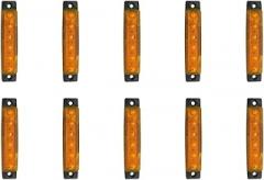 Amber-10Pcs | 10Pcs 12V-24V Led Side Marker Indicator Car Lights Front Rear For Trucks Cab Rv Trailer Amber/Red/White/Grrien/Blue New 2026 High For Reliable Electronic Component