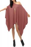 Vivicastle Women's USA Loose Bat Wing Dolman Poncho Tunic Dress Top One Size Mauve