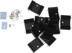 STOBOK 40pc Aluminum TO-220 Heat Sink Set for Component Cooling Random Color Effective Heat Dissipation for Electronics