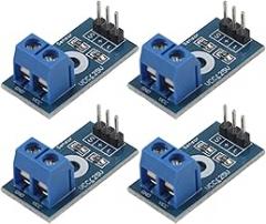 4pcs 25V Voltage Sensor Module Compact 3 Terminal Board for DIY Electronics Projects with Resistive Divider Design and Easy Integration