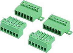 MECCANIXITY 2 Pcs Screw Terminal Block Connector 6Pin 3.5mm Pluggable Electronic Component Electronic 300V 8A for Socket Panel Circuit Board Mount