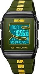 Unisex Waterproof Digital Watch Casual Electronic Wristwatch Stylish Sport Streetwear Silicone Strap 2 Time Alarm Chronograph Outdoor Sport Fitness Daily Wear Lightweight Wristwatch for Men Women Teens