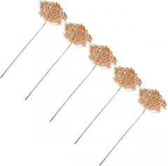 Milisten 5pcs Artificial Gold Hydrangea Stems Seasonal Faux Flower Arrangement for Home and Party Decoration Indoor Outdoor Floral Decor