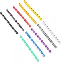 jojofuny 100pcs Clip Digital Number Tube Labels for Wires Cables and Electronics Easy Identification for Home Office and Car Use Suitable for Cords