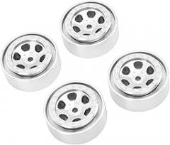 1.3 Inch Rims, Wear-resistant, Easy to Install, and Light-resistant, Aluminum Wheels, 4 Pieces for TRX4M 1/18 RC Crawler (SILVER)