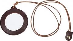 NOLITOY Portable Leather Hanging Magnifier for Reading, Magnifying Tool with Lens, Large Handheld Magnifier for Elderly and Travel Use