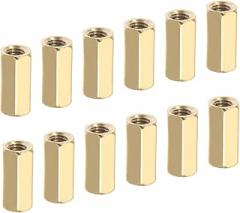 YOKIVE 60 Pcs M3 Spacers, Brass Hex PCB Standoffs Nuts, Keep Height Consistent, Great for Motherboard, Circuit Board, Electronics (Gold Tone, 10mm)