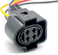 4 Pin Auto Plug Wiring Harness Car Waterproof 3.5mm Female Male Electronic Connector 1H0973734(4Pin Male,1 Pc)