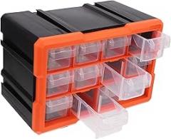 Angoily Compact Electronics Screw Organizer Box Multi-compartment Storage for Small Parts Hardware and Tools for Workspaces and Flexible Design for Custom Storage