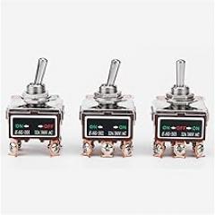 High Current Rocker Switch 2/3/4/6/8/9/12Pin Self Reset/Self-Locking Toggle Switch Copper Pin 32A 250VAC Power Button Switch(1021)