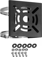 WiTi Universal Vertical Pole Mount for Security Camera, Solid Metal Mounting Corner Bracket with 2 Loops, Suitable for CCTV Cameras LED Wall/Stage Lights, Solar Panels