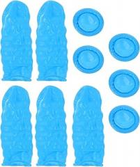 VILLCASE 100Pcs Nitrile Anti-Static Finger Coats for Dust-Free Electronics Wound Protection and Industrial Use Finger Protective Sleeves