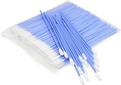 Wellgler's 6.42'' Gun Cleaning Swabs, Long Swabs,Microfiber Foam swabs,Multi-Purpose Foam Tip Swabs,Cleaning Swabs for Electronics,Gun,Printer,PCB,Car Vent,KM740(Blue 100pcs)