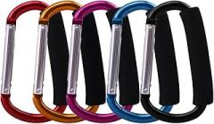 1pcs D Shape Sponge Aluminum Carabiner Clip Snap Hook for Toys Stationery Handbags Jewelry Crafts Electronic Clothing