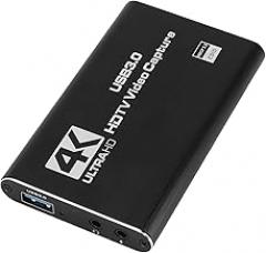 4K HDMI to USB C 3.0 Capture Card, 1080P 60FPS Loop Out, Plug and Play Low Latency, Mic Audio Support, for Streaming Online Meetings