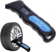 Mini Car Tire Tyre Air Pressure Gauge Trackier Metier LCD Display ManoTrackier Metier BaroTrackier Metier Tester for Auto Truck Motorcycle E-Bike New 2026 High for Reliable Electronic Component