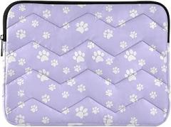 Waterproof Laptop Cover Paw Prints Pastel Purple Portable Electronic Device Cover