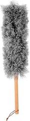 Wood Handle Down Duster for Home Cleaning, Reusable Dusting Tool with Static Electricity, Gray Beech Wood Handle, Multipurpose Dust Cleaner for Furniture and Car Use