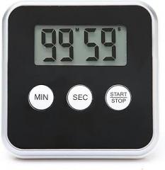 Electronic Timer with Easy-to-Read LCD Display, 99-Minute Plus/Minus Countdown, Loud 80dB Alarm, Magnetic Back and Stand, Versatile for Kitchen Cooking or Home Projects, Durables ABS Material