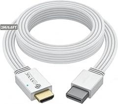 eSynic Compact WII to HDMI Adapter-2M/6.6 FT Cable Designed for Nintendo WII & WII U to HDTV/Monitor-1080P HD Upscaler with Built-in No Signal Loss Chip-Plug & Play for Super Mario (Not for WII Mini)