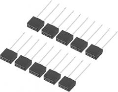 uxcell 30Pcs DIP Mounted Miniature Square Slow Blow Micro Fuse for Electronic Parts PCB LCD Repair, T8A 8A 250V, Black