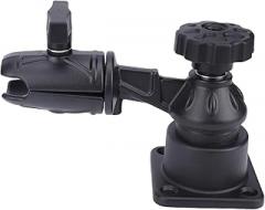 Diydeg Fish Finder Mount, Aluminum Alloy Nylon Portable Electronic Mount with Screws, Anti Wear Shock Absorption Display Fish Finder Bracket for Kayak Pontoon Canoe Marine Boat Fishing