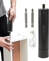 Electric Screw Driver - small electric screwdriver | 3NM USB Charging Cordless Screwdriver and 2 Magnetic Bits | Portable Automatic Screw Driver Set, Home Repair Tool Bit Holder for Electronics