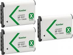 Kastar 3-Pack NP-BX1 Battery Replacement for Sony HDR-AS100V, HDR-AS15, HDR-AS20, HDR-AS200V, HDR-AS30, HDR-AS300, HDR-AS50 Action Cam, HDR-AS50R, HDR-CX240, HDR-CX240E, HDR-CX405 Camera
