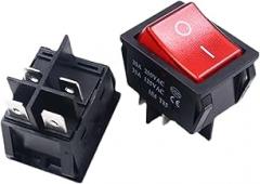 1pc KCD4-201 ON Off 30A/250V 16A/250V 4 Pin T85 Rocker Switch with Light 12V 24V 110V 220V 380V(Red,30A 250V)