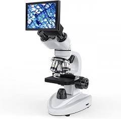 Laboratory Optical Microscope, 6000-20000 X Student Teaching Microscope, Electronic Eyepiece Connected to Computer, Can Be Matched with Display Screen,6000X-B