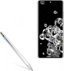 BoxWave Stylus Pen Compatible with Samsung Galaxy S20 Ultra 5G - AccuPoint Active Stylus, Electronic Stylus with Ultra Fine Tip - Metallic Silver