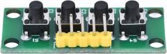 Akozon 4 Pin Keyboard Module 4 Independent Buttons Keypad Control Switch for Electronic, Multifunctional Accessory for Home Use