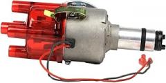 Complete Electrical Electronic Ignition Distributor Compatible For VOLVO Bosch B20B BLVO VACUUM ADVANCE CCW Red Transparency Cap