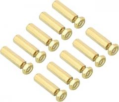 PATIKIL 10mm+3mm M2 Standoff Screws, 40 Pack Brass Hex PCB Standoffs Nuts for Motherboards, Computer Cases, Circuit Boards, Electronics, Gold Tone